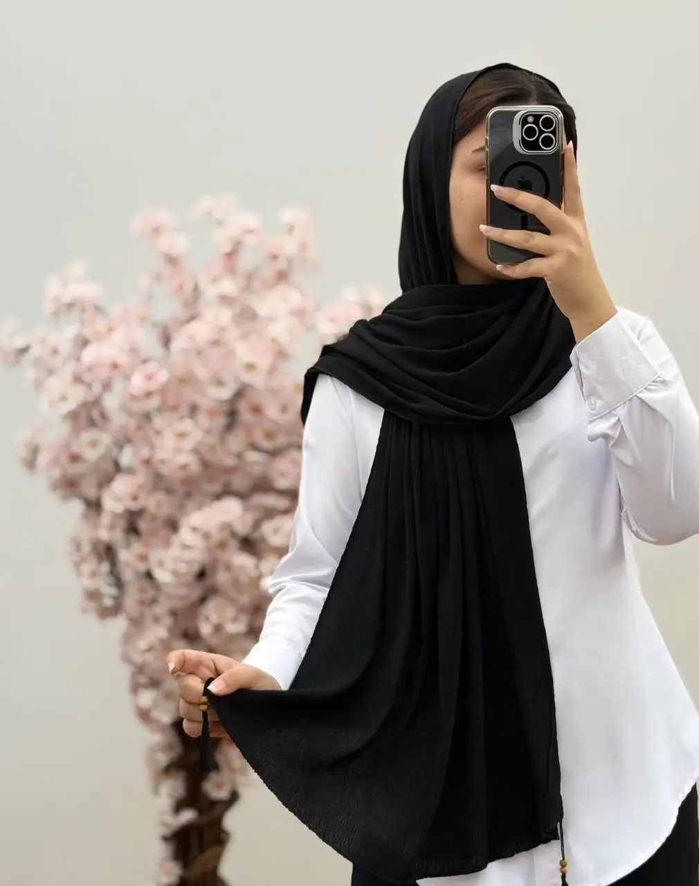 شال برشکا منگوله دار